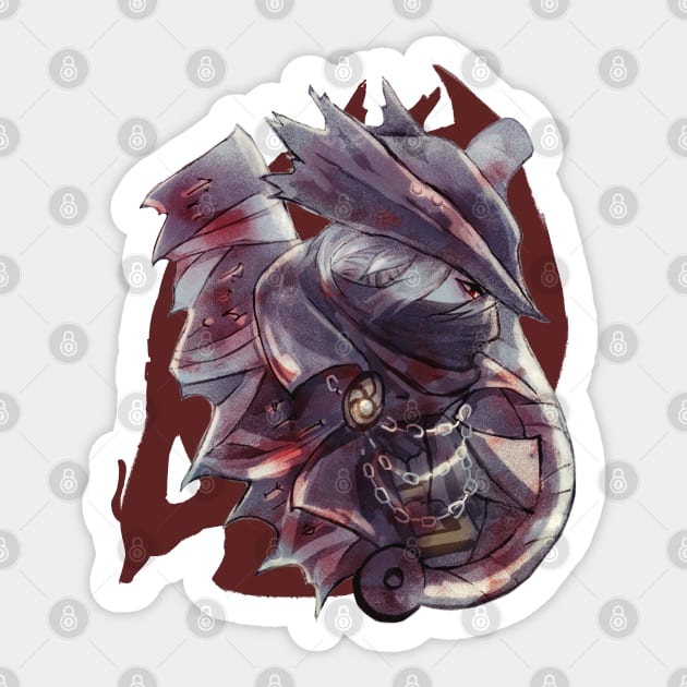 The Hunter (Saw Cleaver) - Bloodborne Sticker by Kuyuan